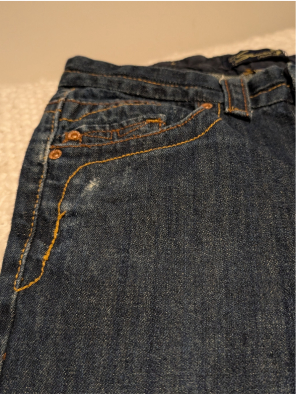 700 - Seven7 Y2K Dark Wash Bootcut Jeans Contrast Stitch 28/29 - Picture 4 of 13